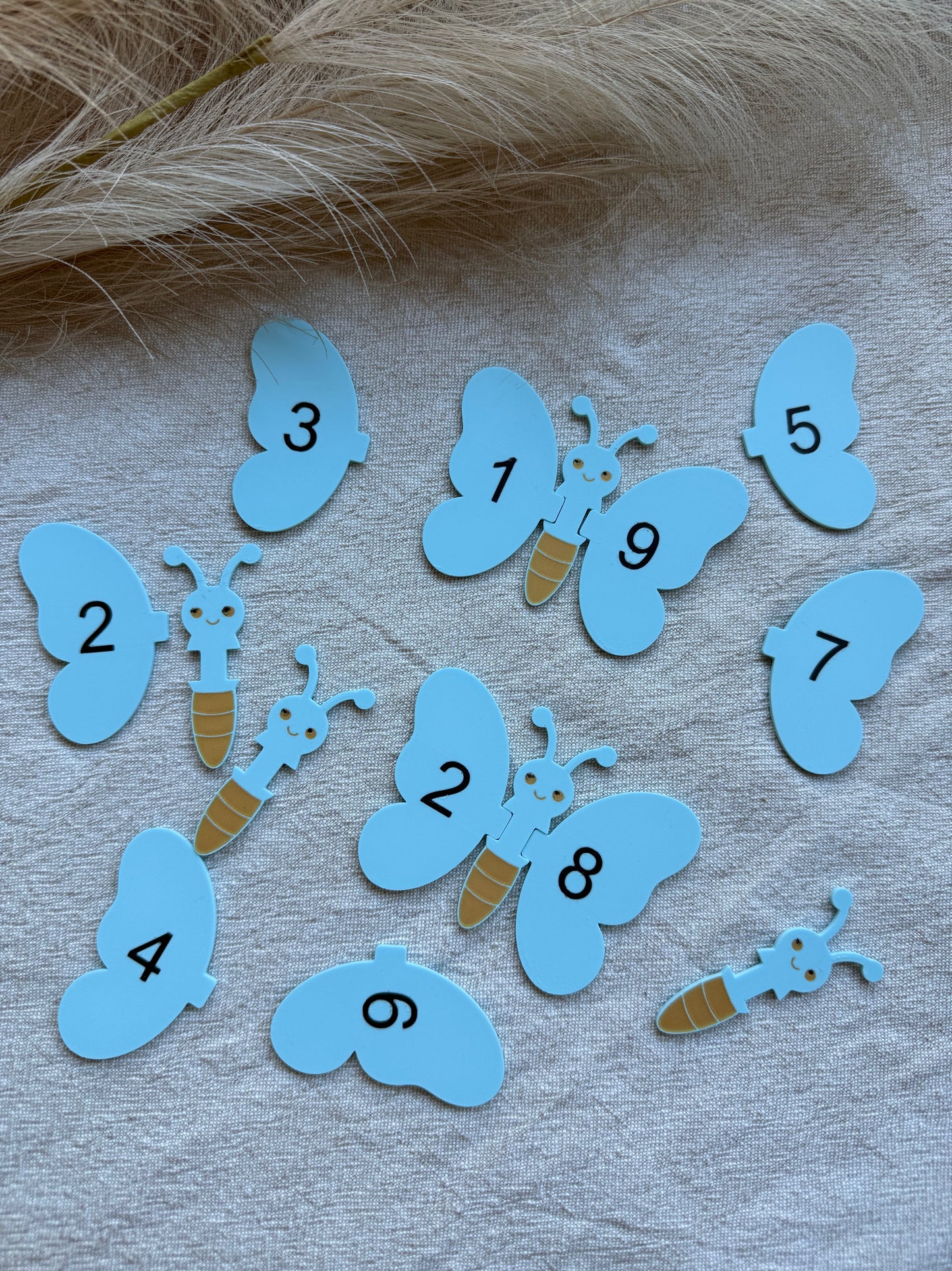 Kymppiperhoset numeroilla – kymppiparit lapsille