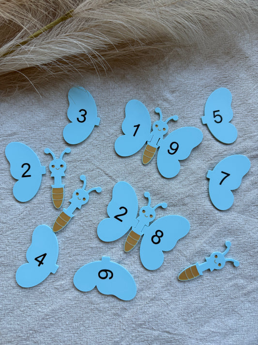 Kymppiperhoset numeroilla – kymppiparit lapsille