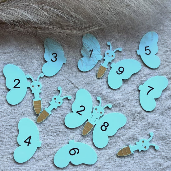 Kymppiperhoset numeroilla – kymppiparit lapsille